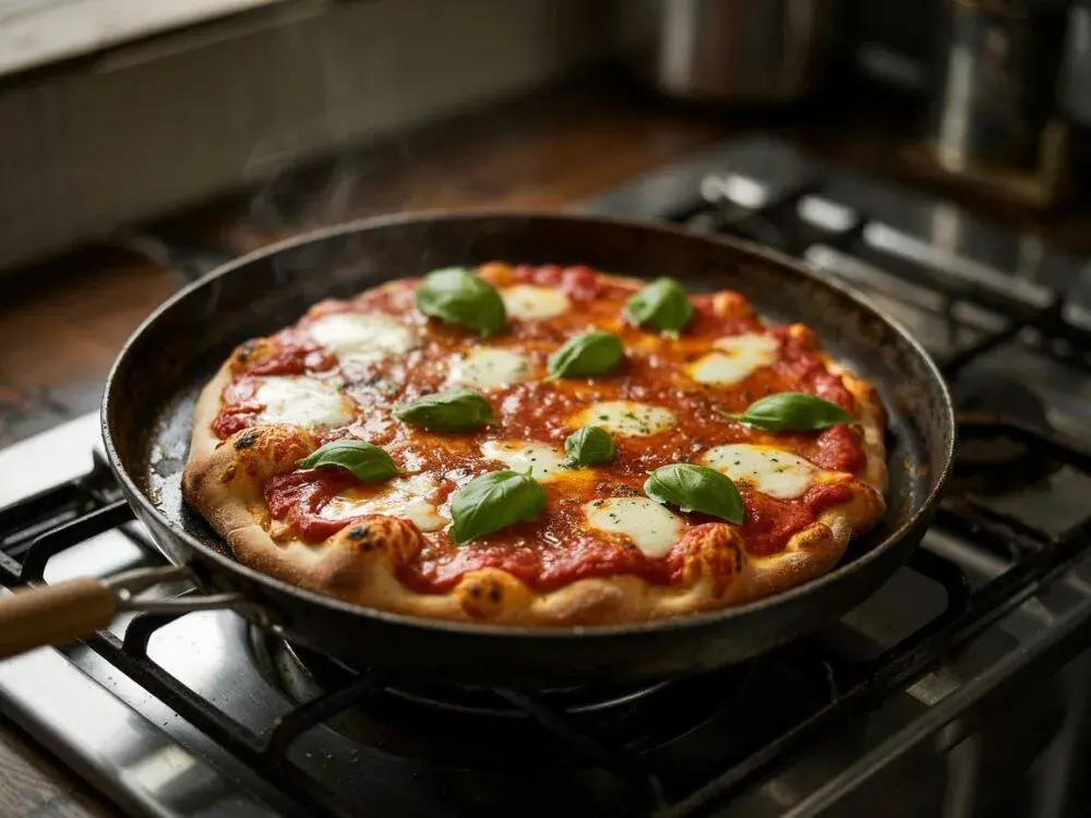 Jak podgrzać pizzę na patelni, by uniknąć jej przypalenia?