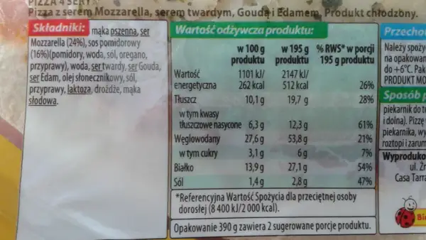 Ile kalorii ma pizza Guseppe 4 sery? Zaskakujące fakty o kaloriach